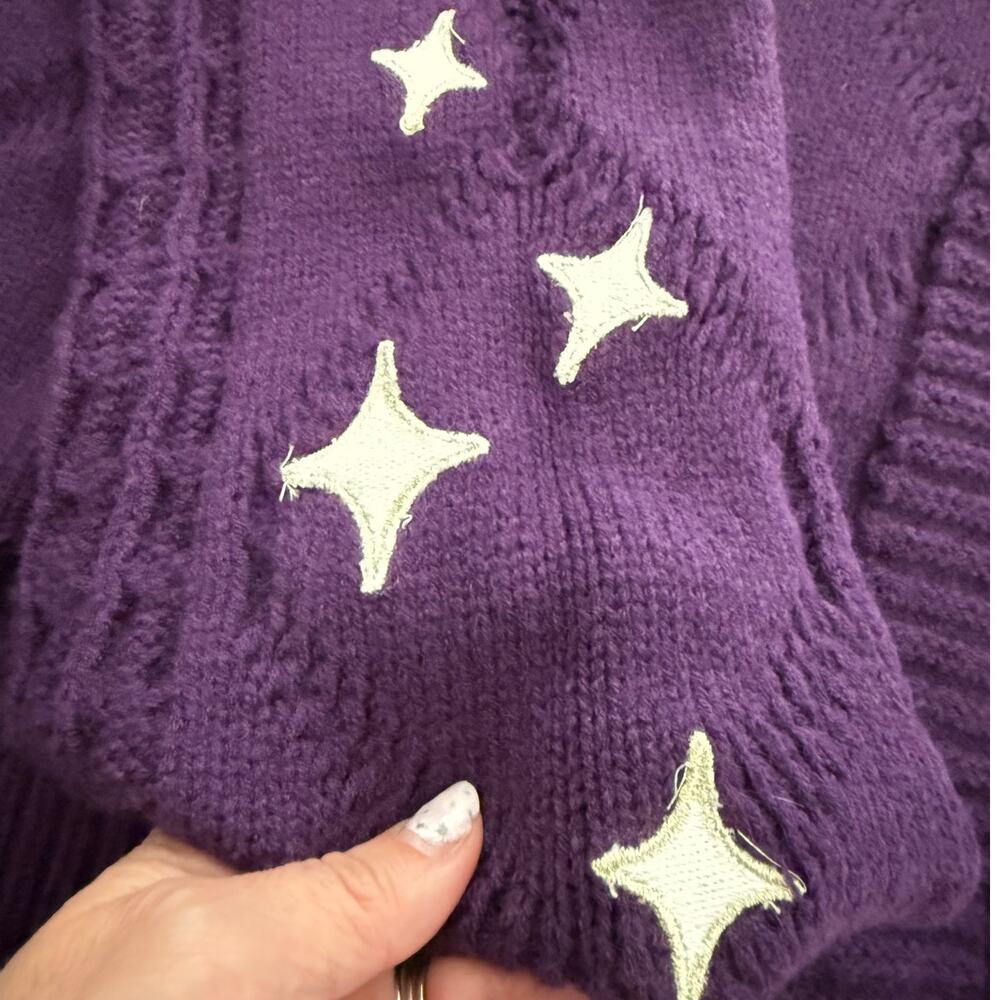 Taylor Swift | authentic Speak Now (TV) purple cardigan knit sweater | XL/2XL - Picture 8 of 11
